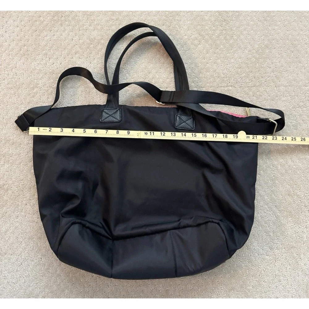 JUICY COUTURE Large Black Designer Shoulder‎ Strap Multicolor Quilted Tote Bag